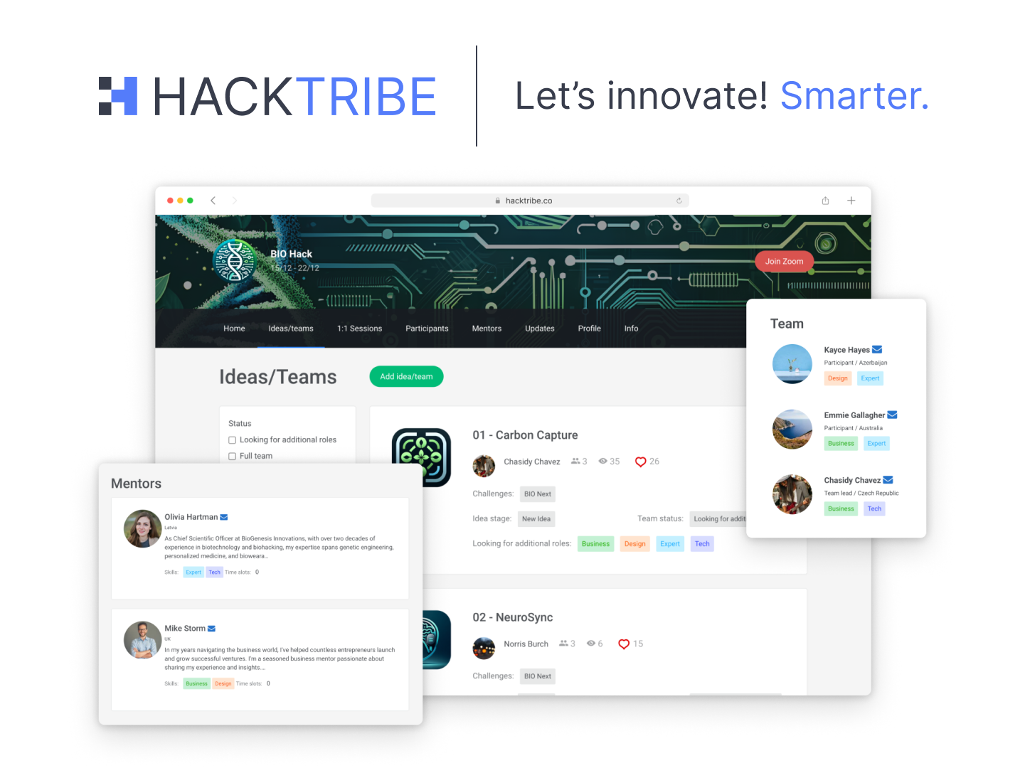 HackTribe - The all-in-one platform for hackathons and innovation programs.